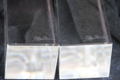 Pair of Oleg Cassini Crystal Candleholders
