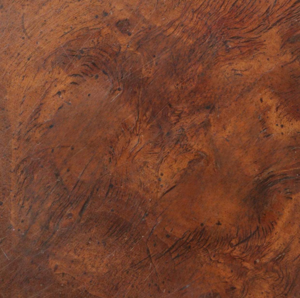 Pair of Olive Ash Burl, Ash and Caned Side Tables For Sale 3