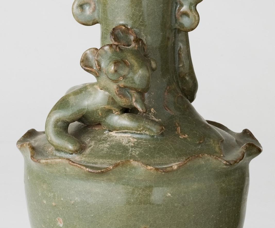 Coppia di vasi Longquan Celadon smaltati in verde oliva, Sui-Song In condizioni buone in vendita a seoul, KR