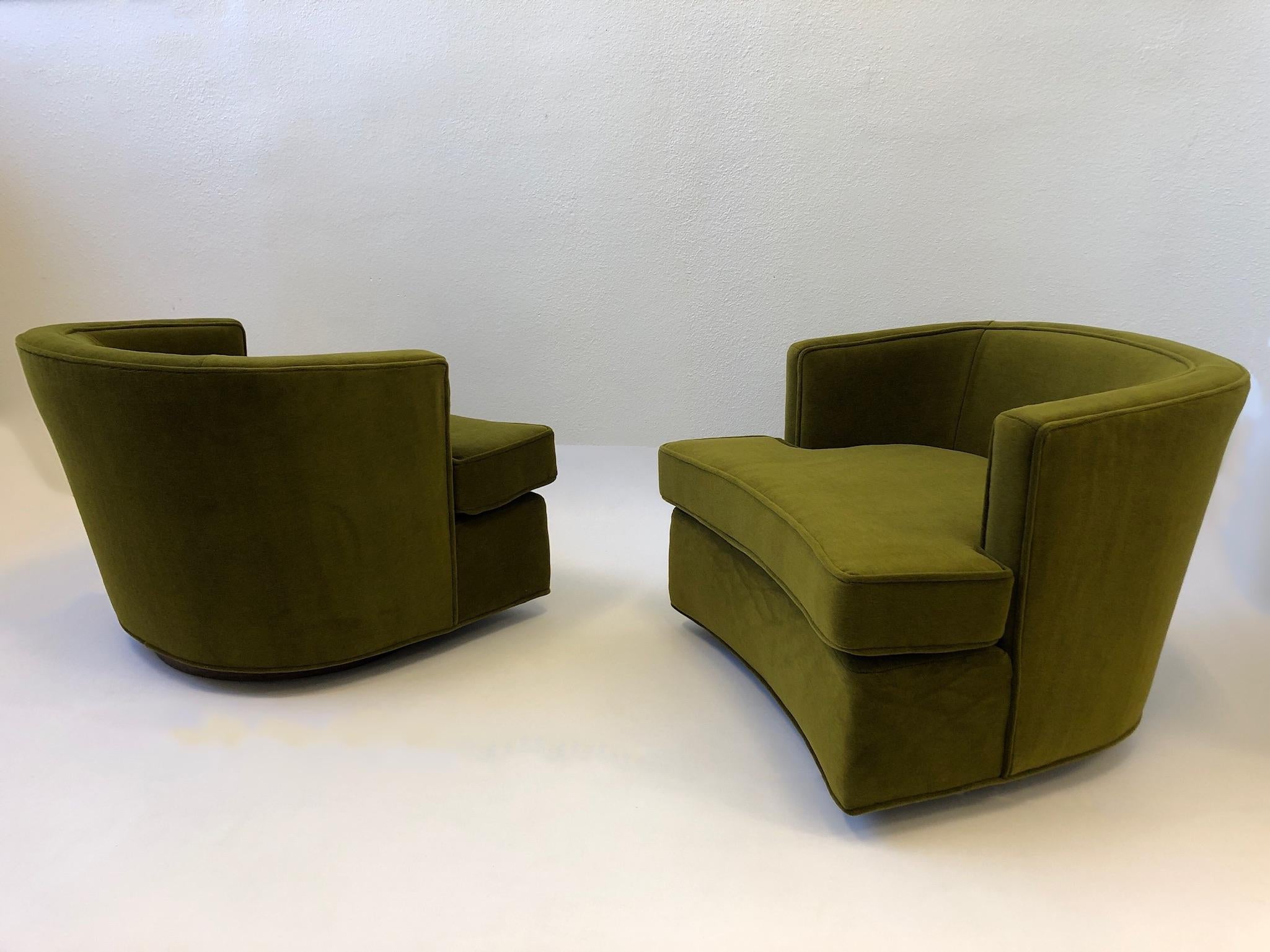 olive swivel chair