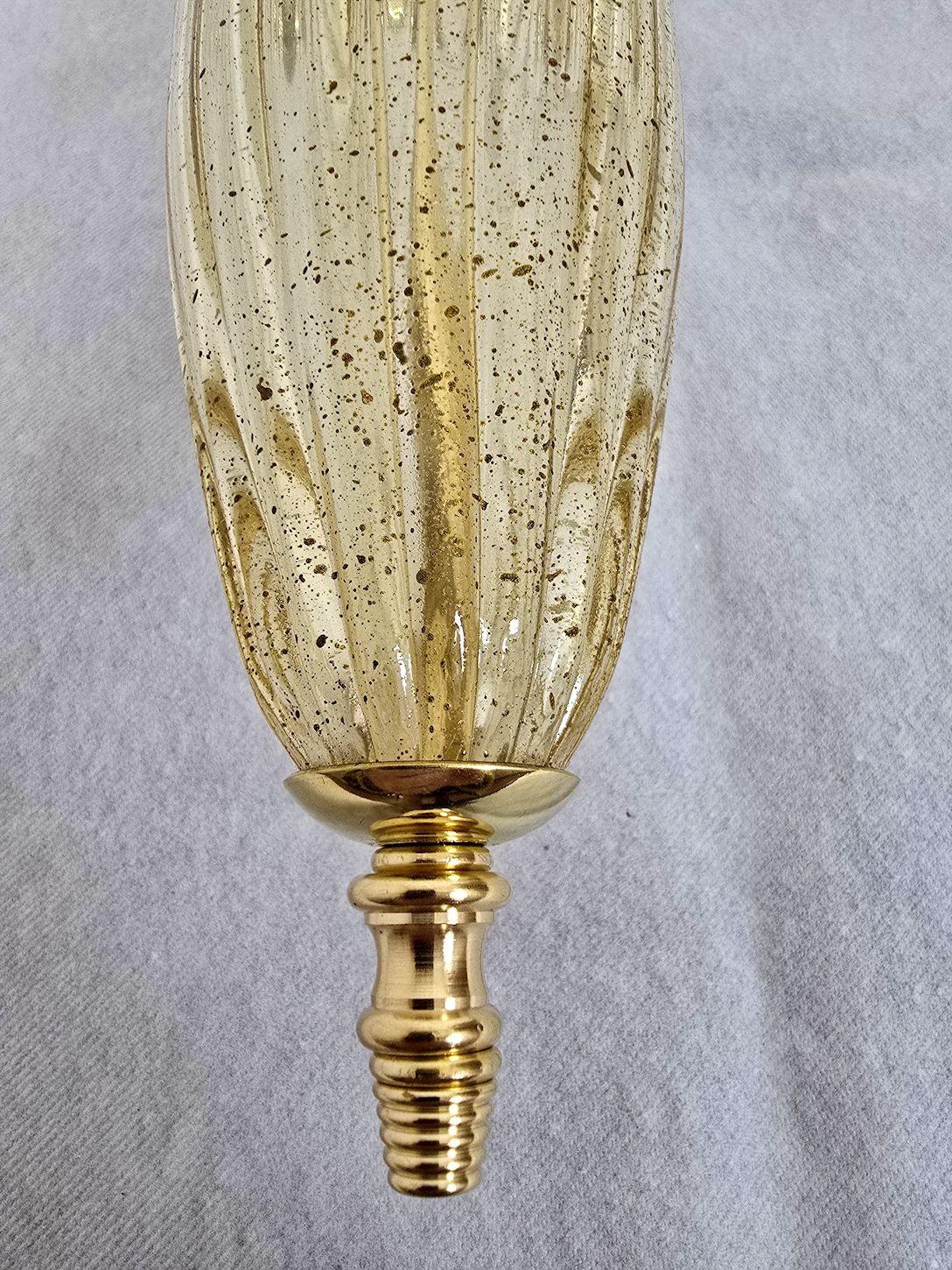 Coppia di appliques in Greene & Greene verde oliva di Murano in vendita 4