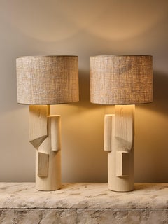 Pair of Olivia Cognet Ceramic Table Lamps