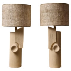 Pair of Olivia Cognet Ceramic Table Lamps