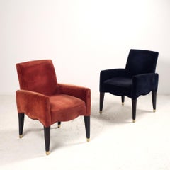 Pair of Olivier Gagnere Bridge Chairs for Cafe Marly at the Louvre Museum Paris