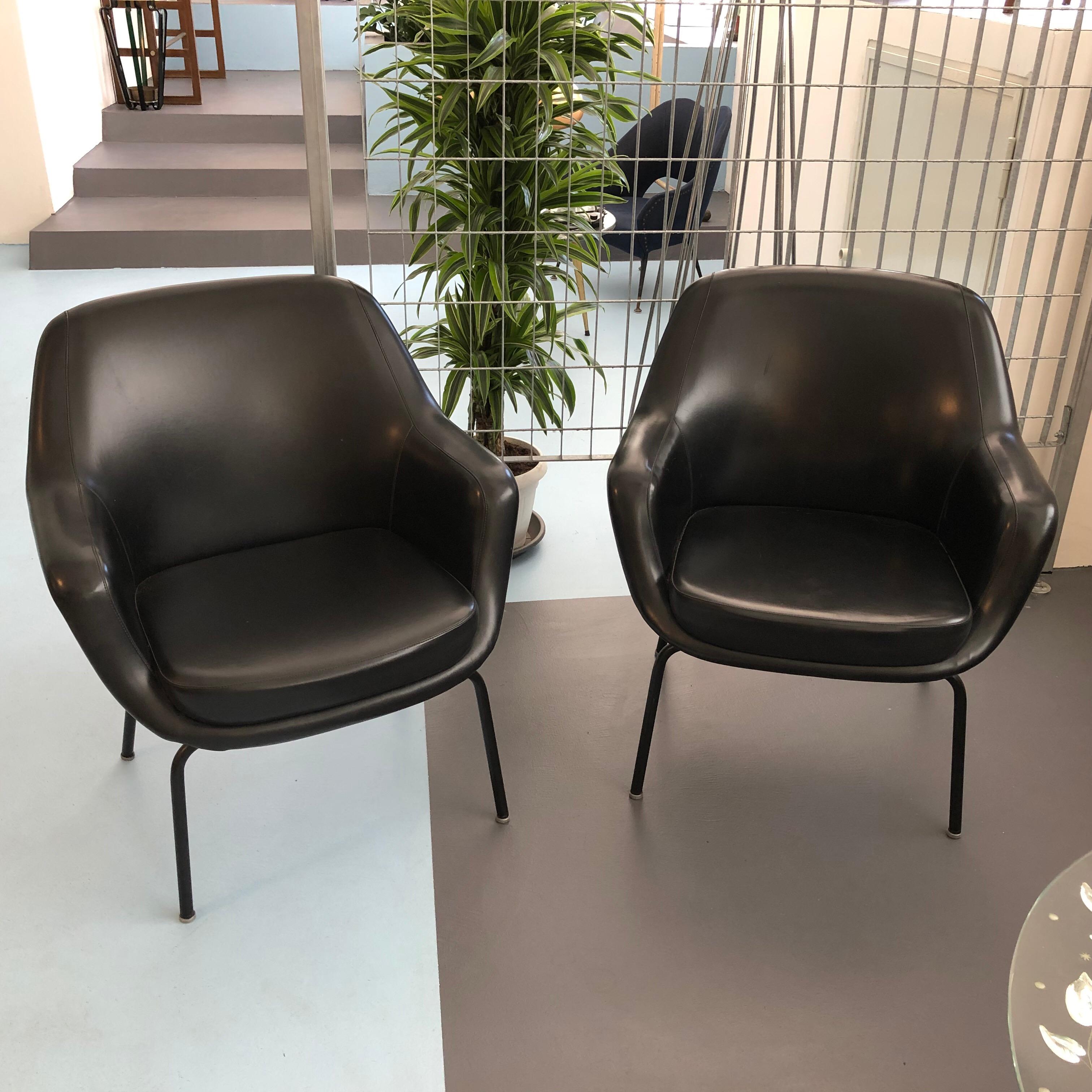 Pair of Olli Mannermaa Armchairs by Cassina, Italy, 1960s For Sale 5