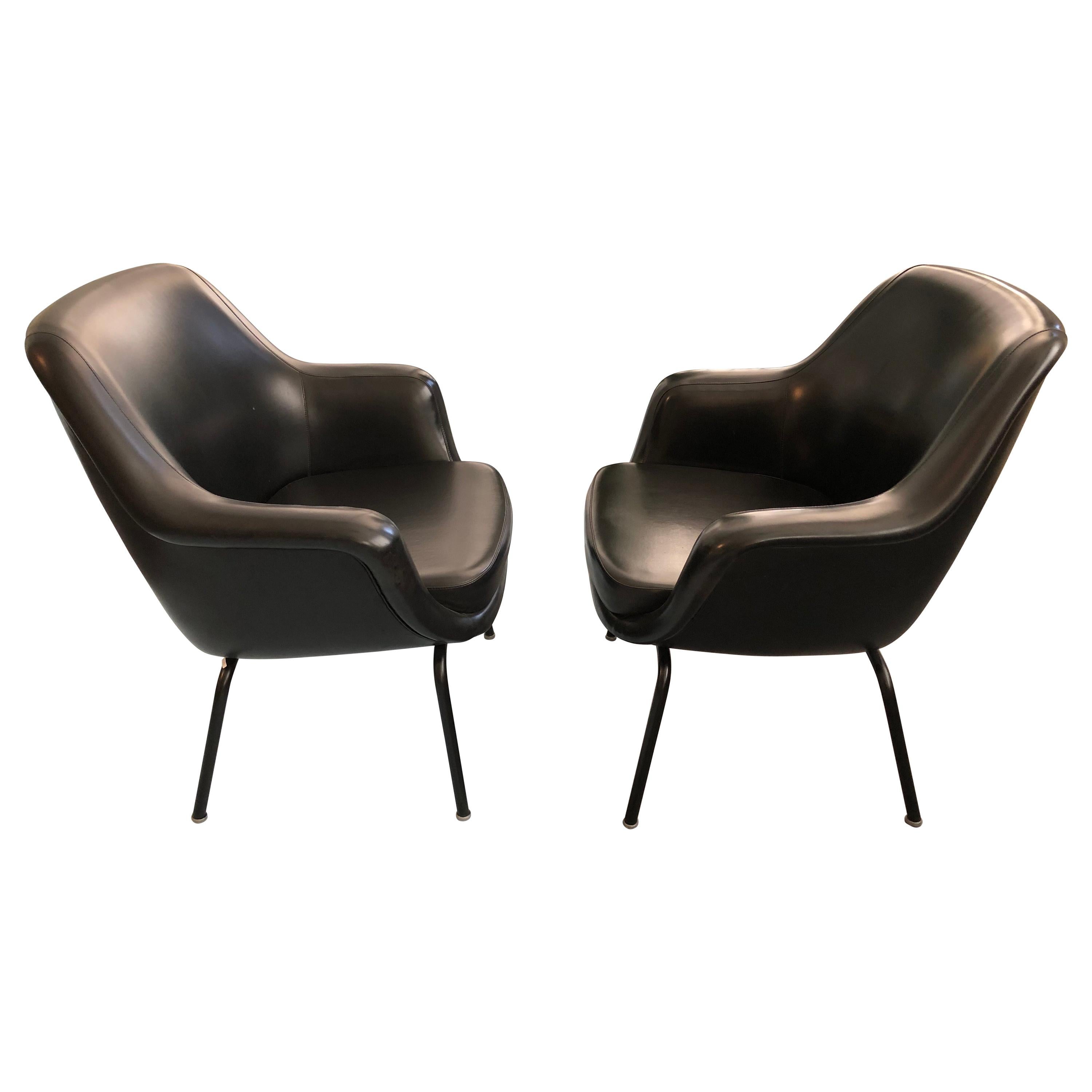 Pair of Olli Mannermaa Armchairs by Cassina, Italy, 1960s For Sale