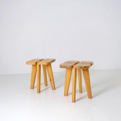 Paire de tabourets "Clover" Olof Ottelin / Rauni Peippo Apila pour Stockmann, années 1960
