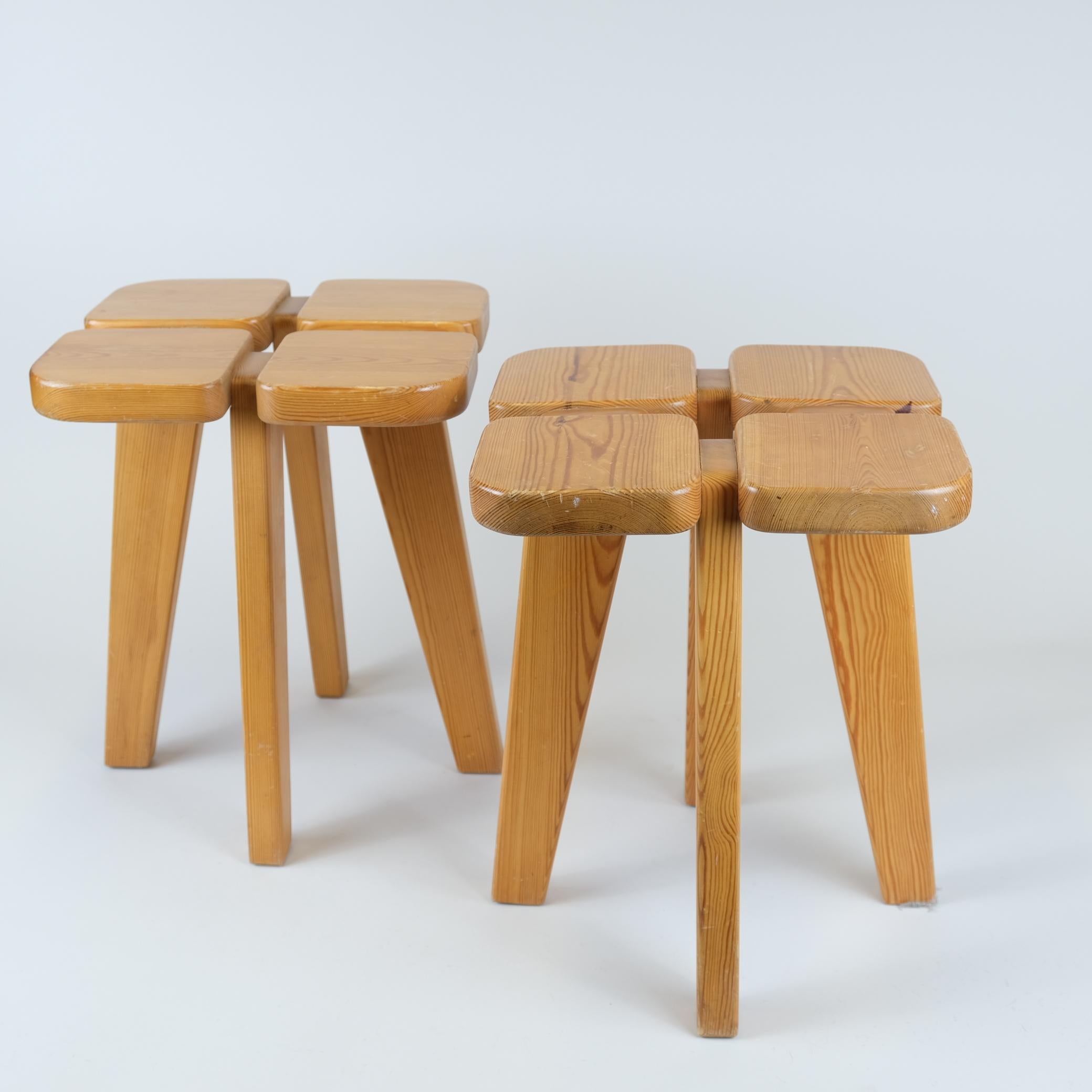 Iconic Four-Leaf Clover stools by Olof Ottelin / Rauni Peippo. This stool design became an instant classic since they came into the market in the mid 1960s. For many years they were attributed to Lisa Johansson-Papé until an article surfaced from