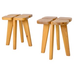 Pair of Olof Ottelin / Rauni Peippo Apila "Clover" Stools for Stockmann, 1960s