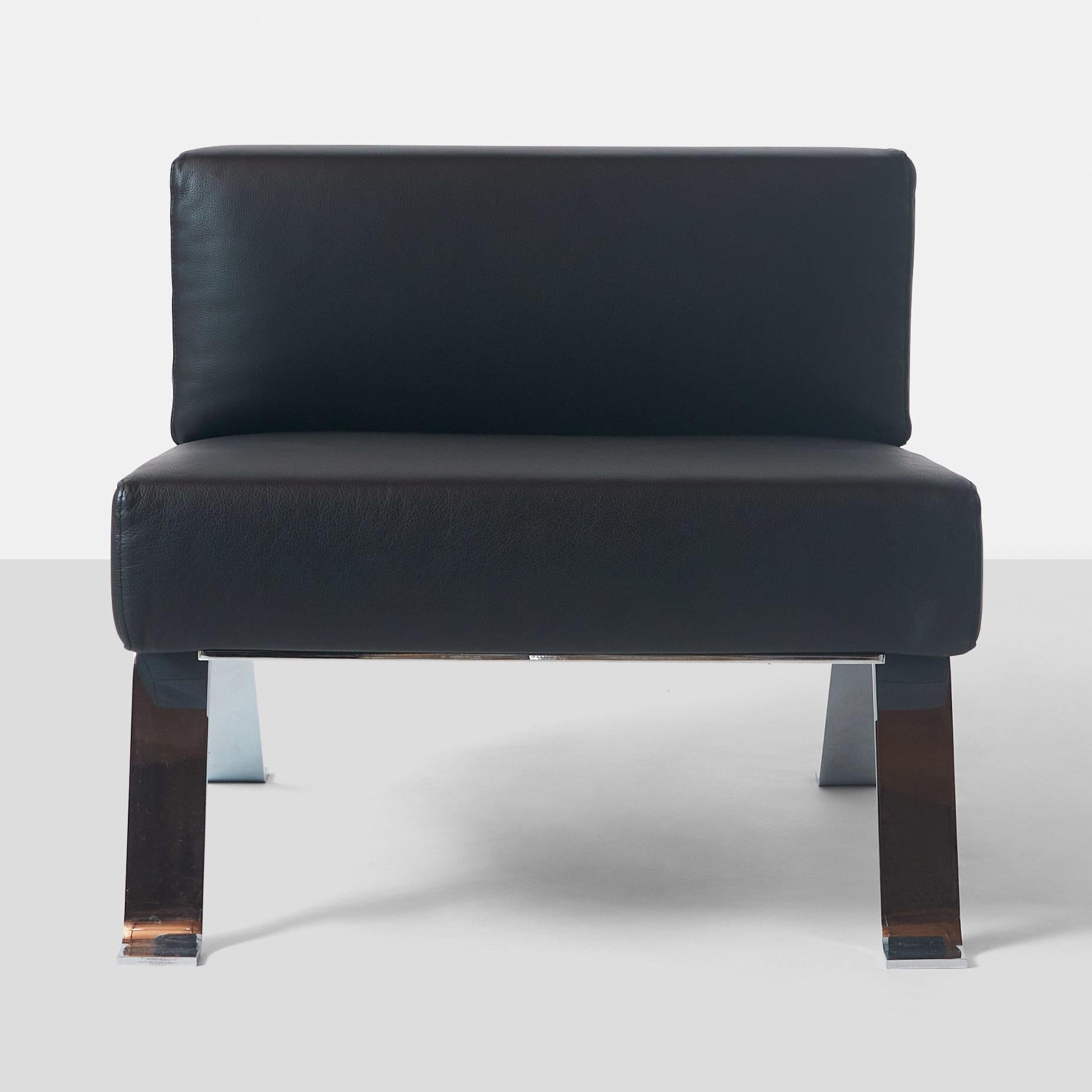 Acier Paire de fauteuils de salon Ombra de Charlotte Perriand pour Cassina en vente