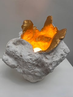 Pareja de lámparas escultóricas artesanales únicas - Formación rocosa orgánica