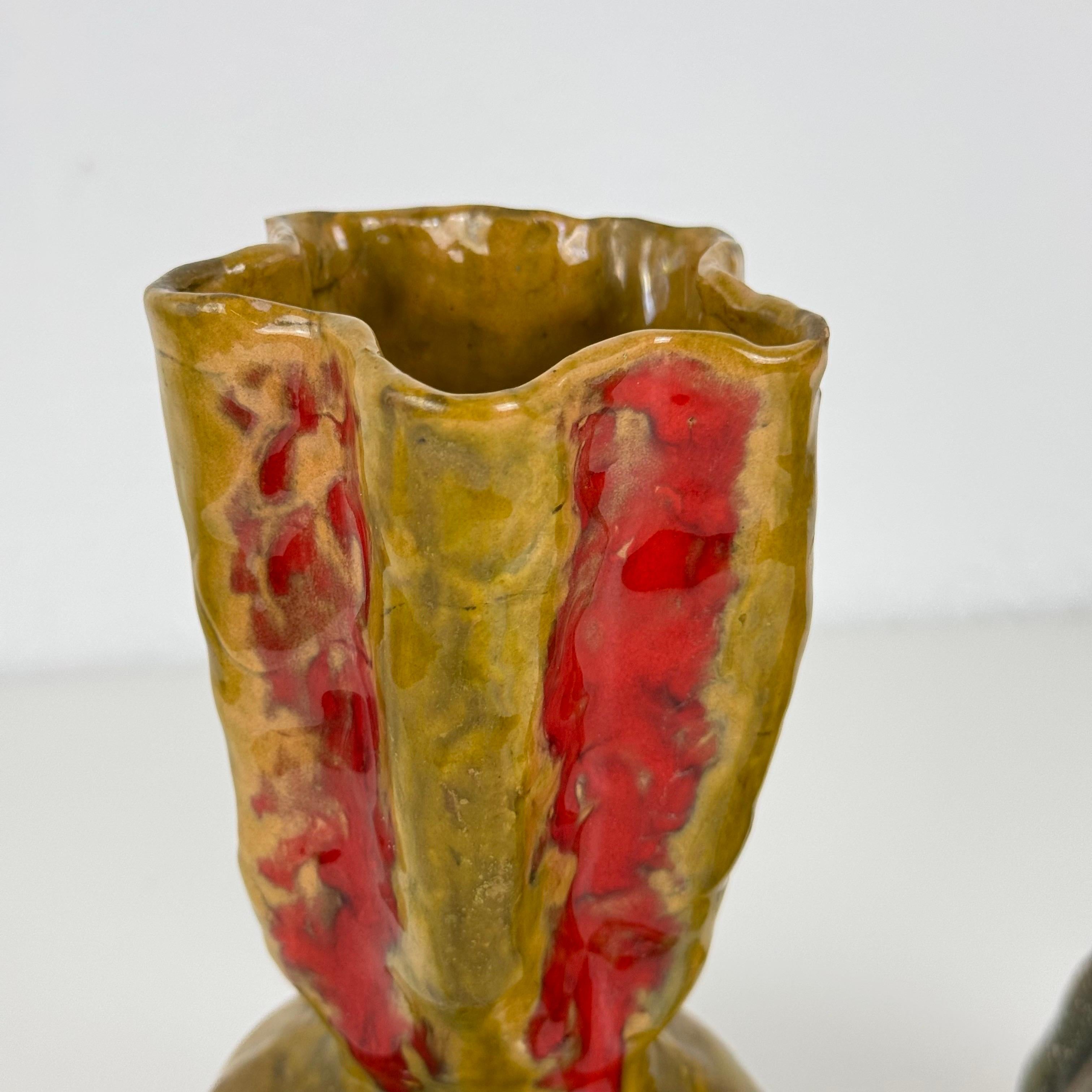 Zwei einzigartige skulpturale Keramikvasen von Pietro Melandri, Faenza, 1960er Jahre (Mitte des 20. Jahrhunderts) im Angebot