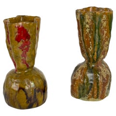 Zwei einzigartige skulpturale Keramikvasen von Pietro Melandri, Faenza, 1960er Jahre