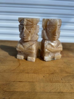 Pair of Onyx Aztec Bookends