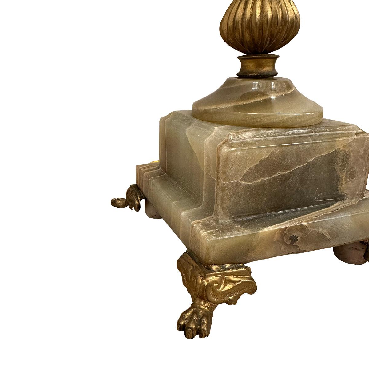 Paire de lampes de table en onyx Bon état - En vente à New York, NY
