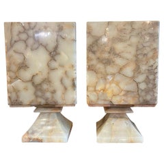 Pair of Onyx Table Lamps