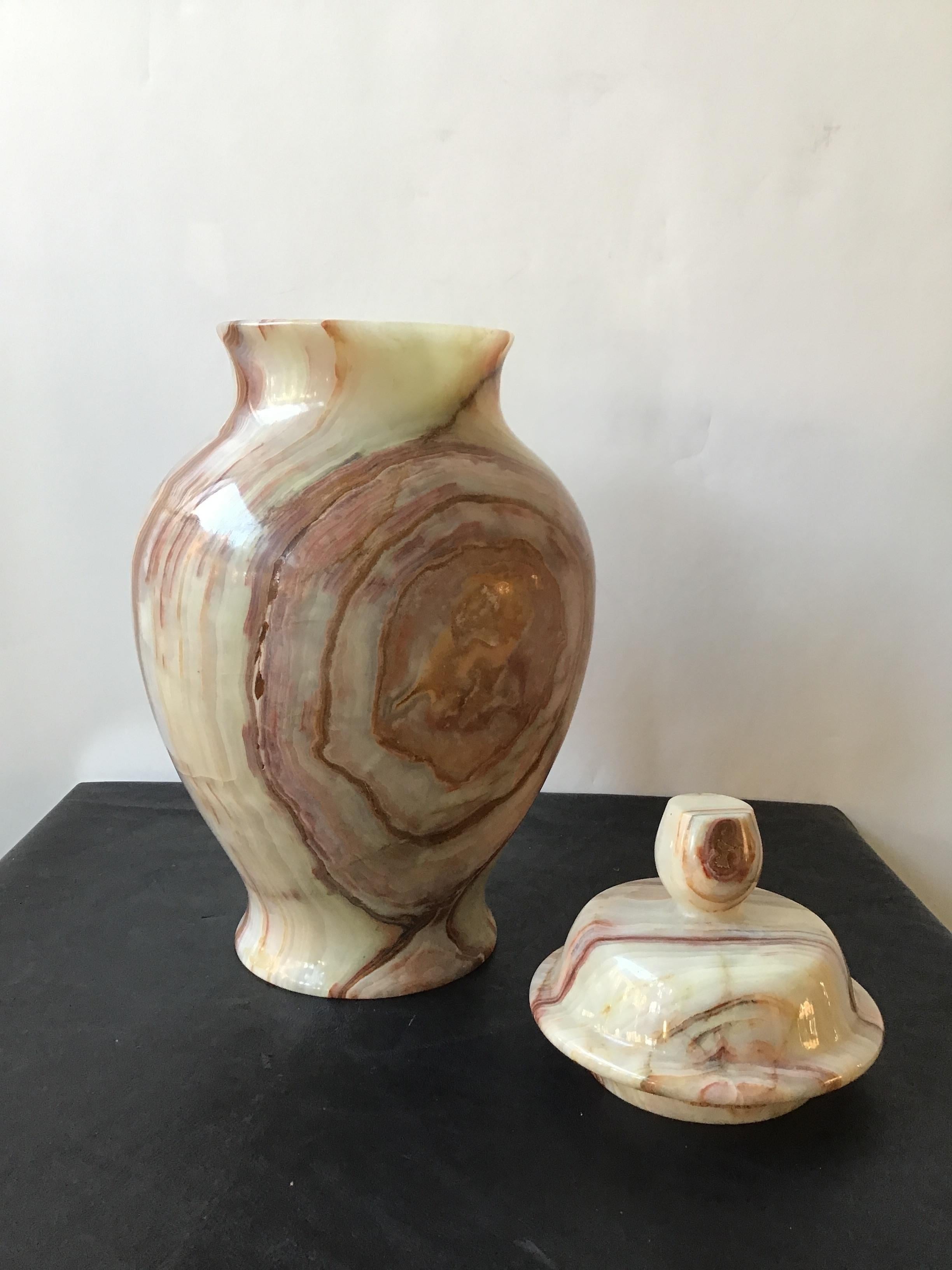 Pair of Onyx Urns 4