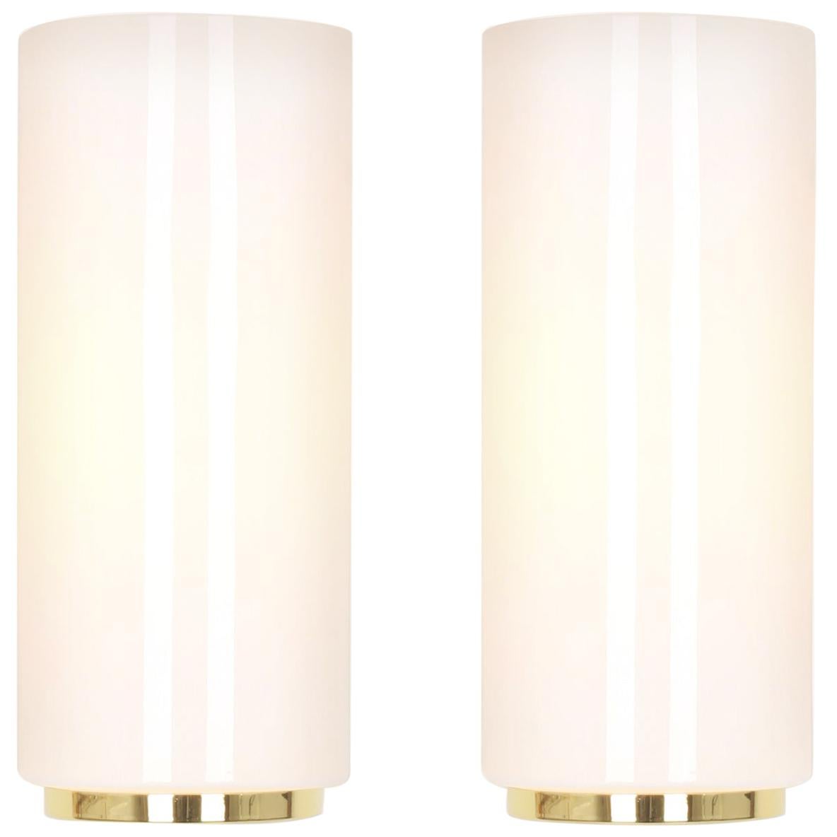 1 of 8 Opal Glass Sconces Designed by Limburg, Germany