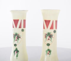 Pair of Opalescent Glass Vases