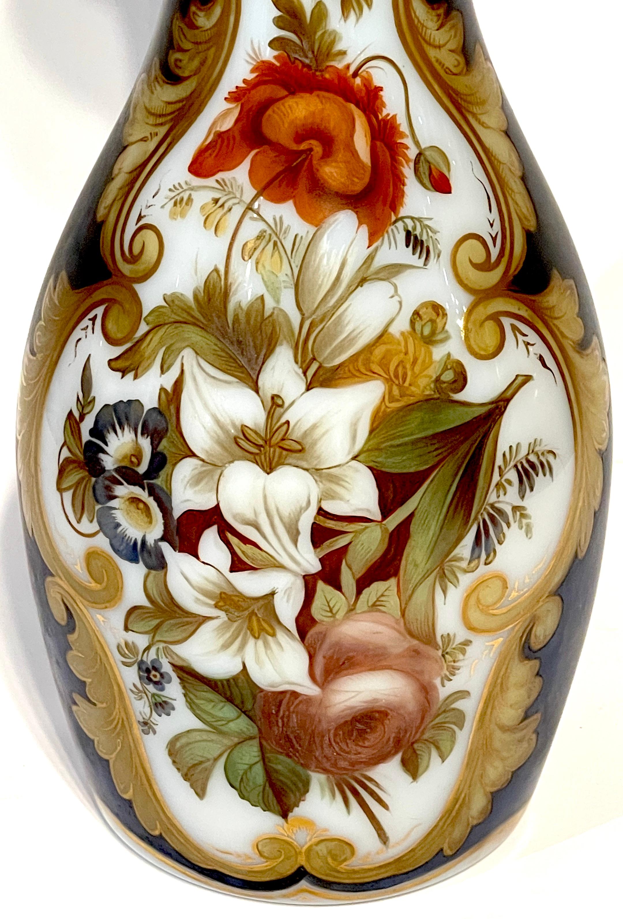 Paar Blumenvasen aus Opalin, zugeschrieben Jean François Robert für Baccarat  im Angebot 1