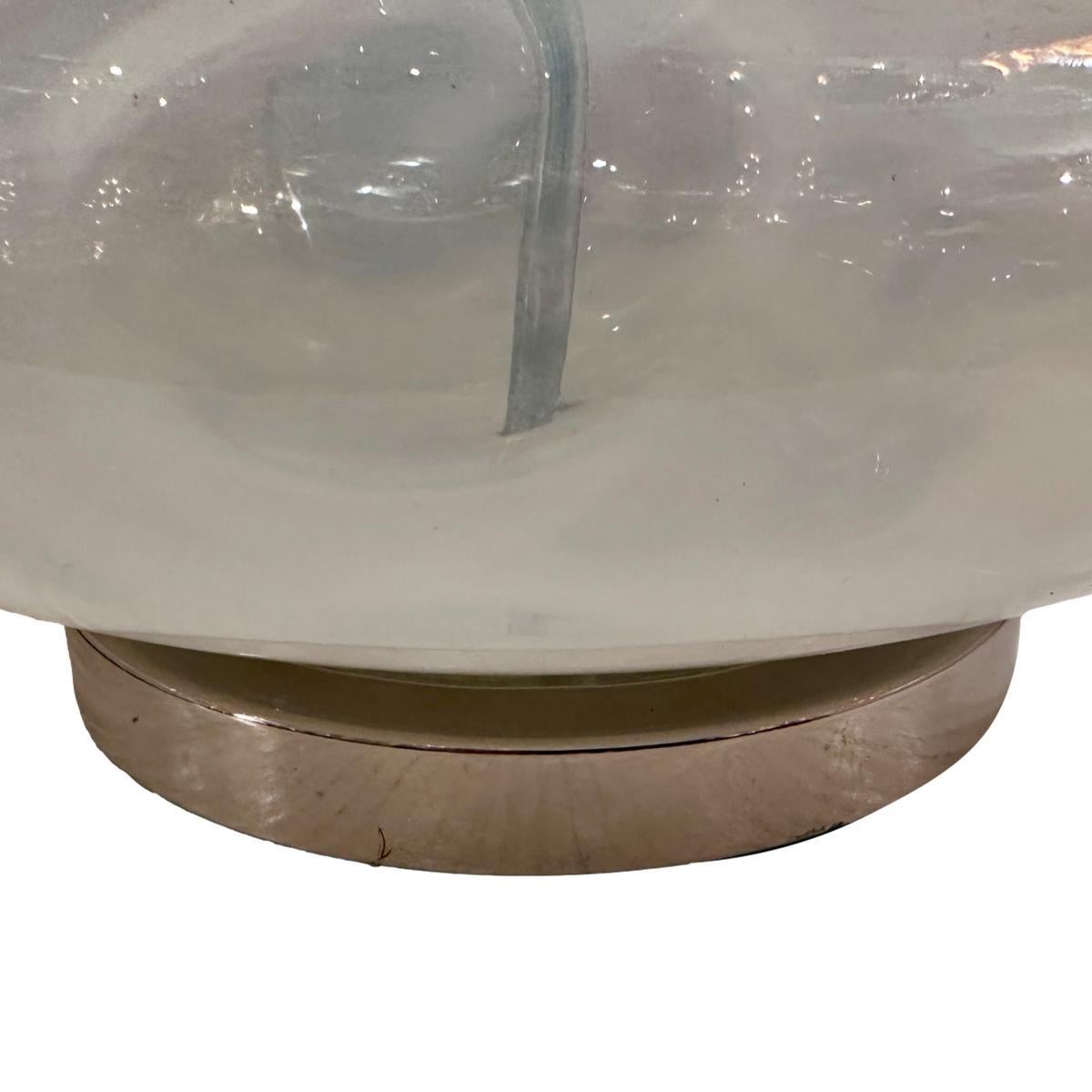 Paar Opaline Murano-Lampen (Italienisch) im Angebot