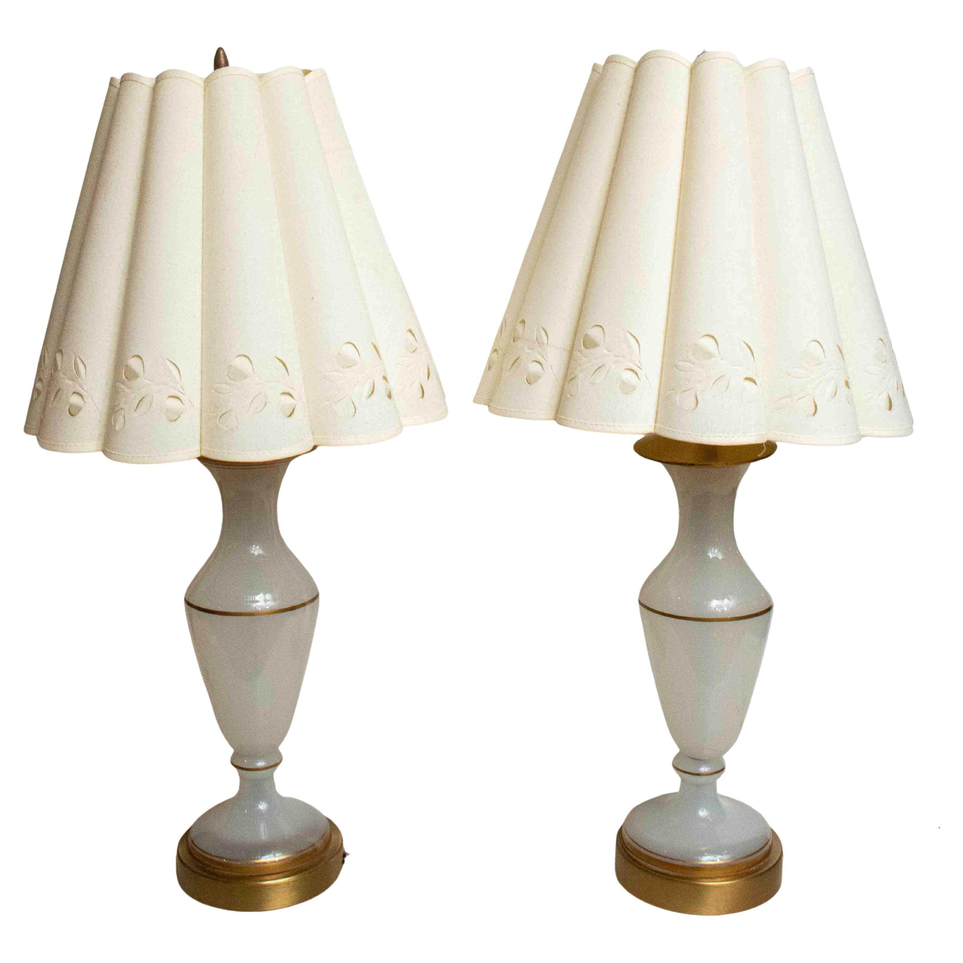 Pair of Opaline Table Lamps at 1stDibs