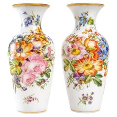 Pair of Opaline Vases by Baccarat, Napoleon III Period