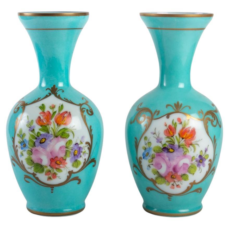Pair of Opaline Vases, Late 19th Century