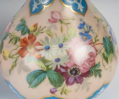 Pair of Opaline Vases, Napoleon III Period, 19th Century.