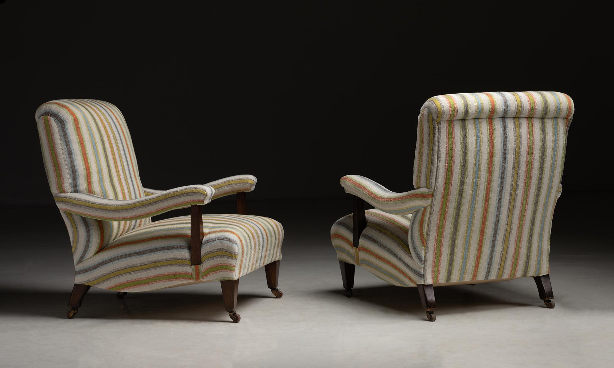 Pair of Open Armchairs, England circa 1900 For Sale 1