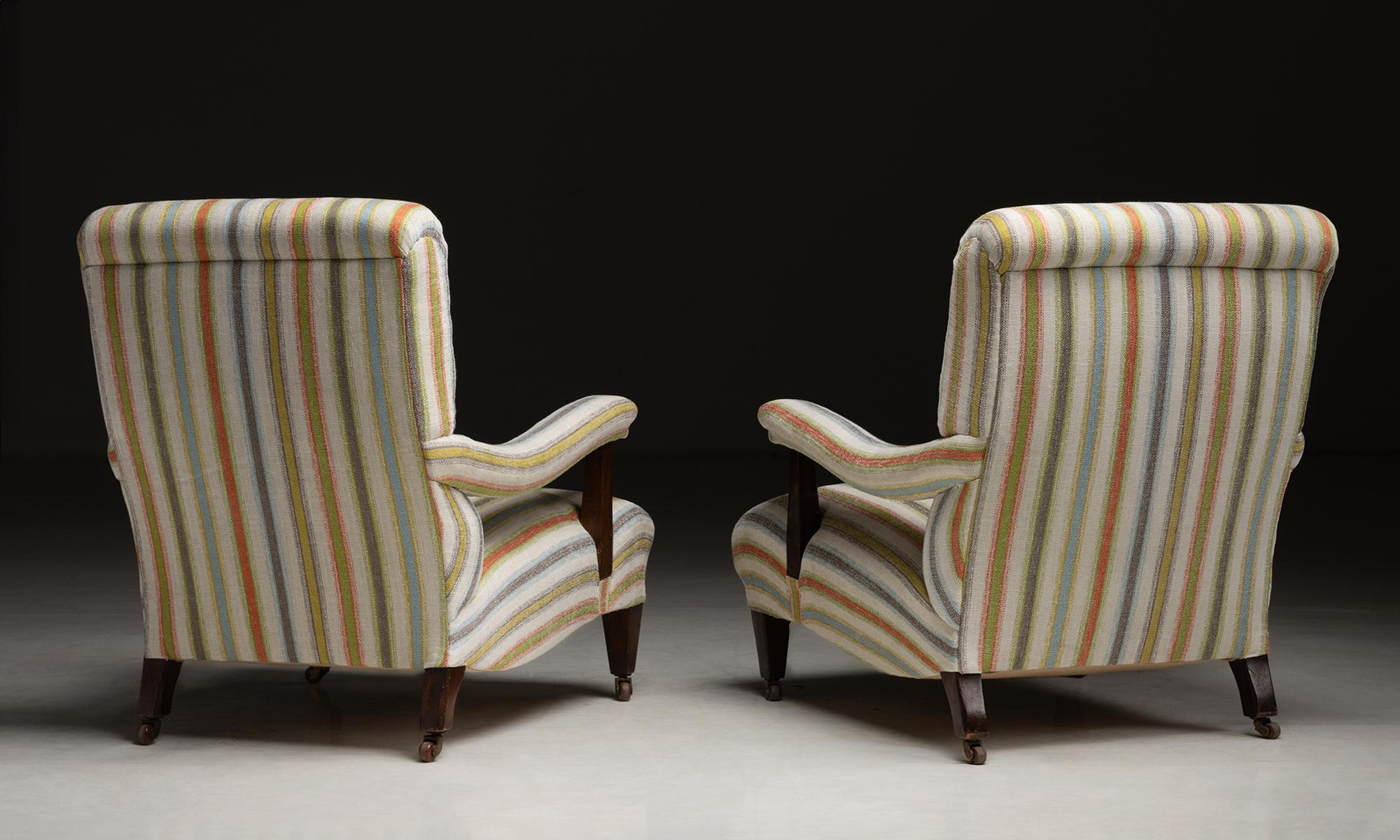 Pair of Open Armchairs, England circa 1900 For Sale 2