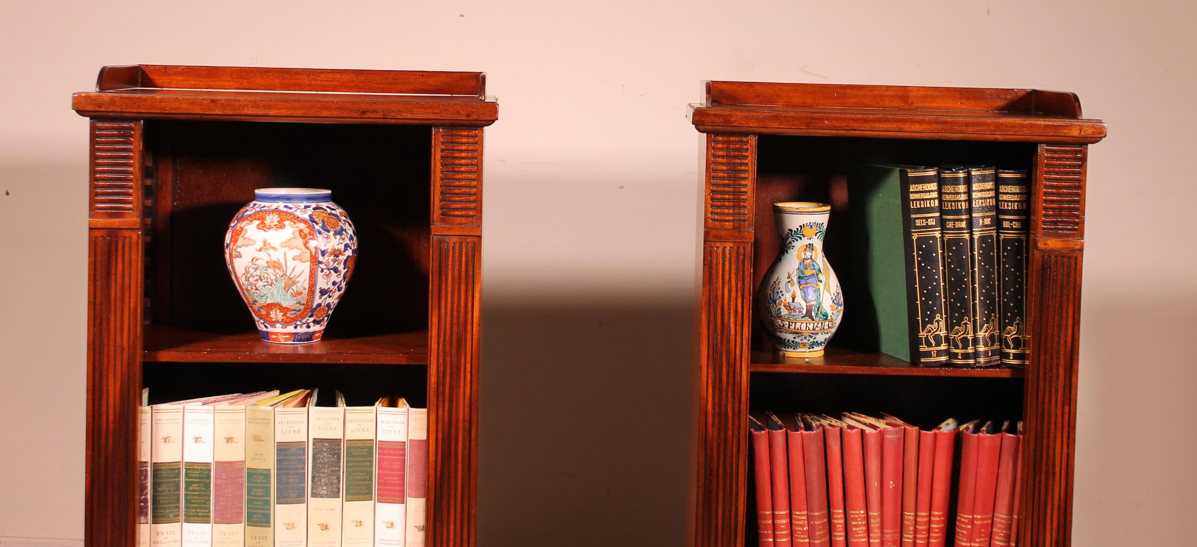 British Pair of Open Bookcases from the Beginning of the 19th Century, William IV