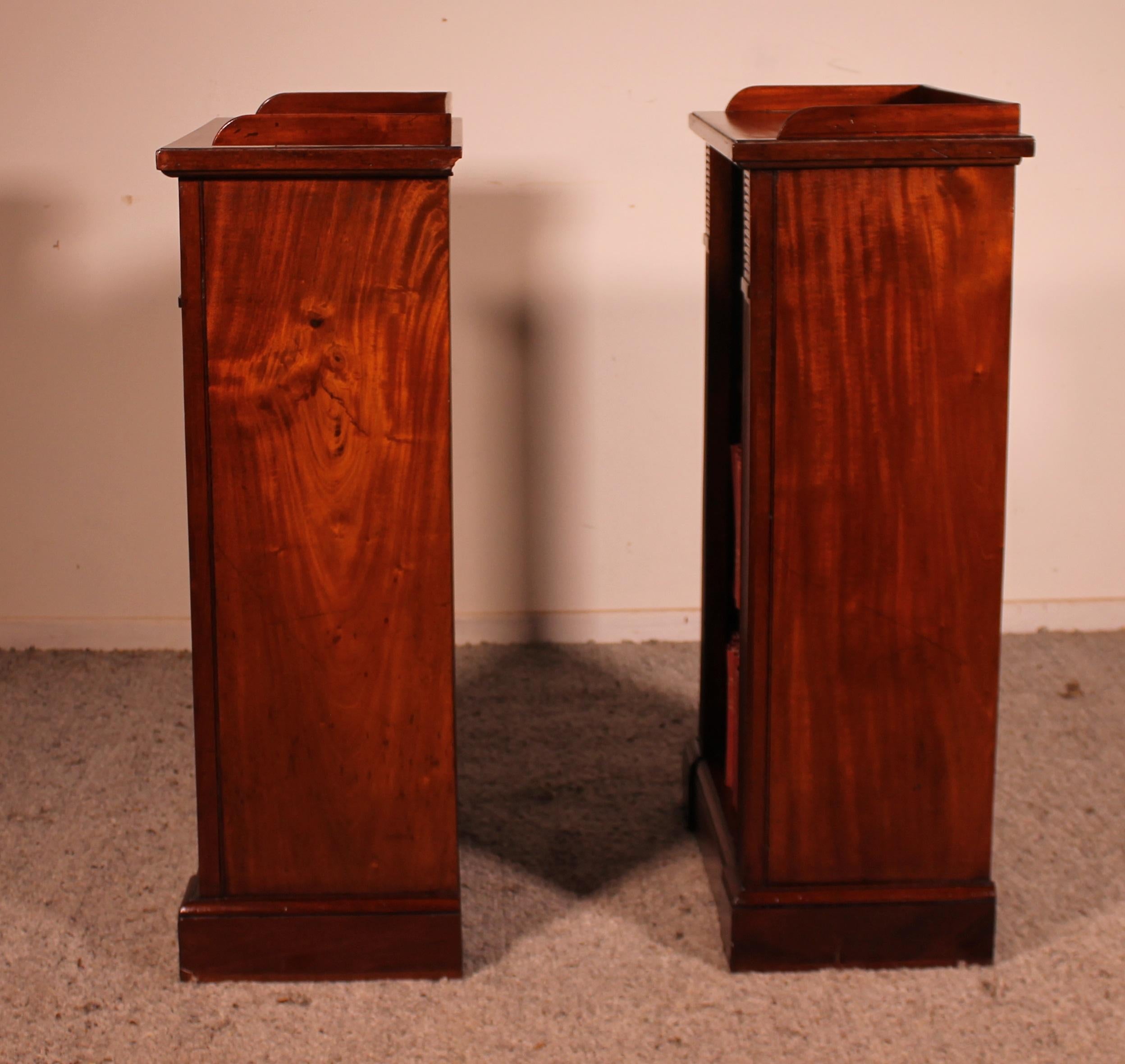 Pair of Open Bookcases from the Beginning of the 19th Century, William IV 1