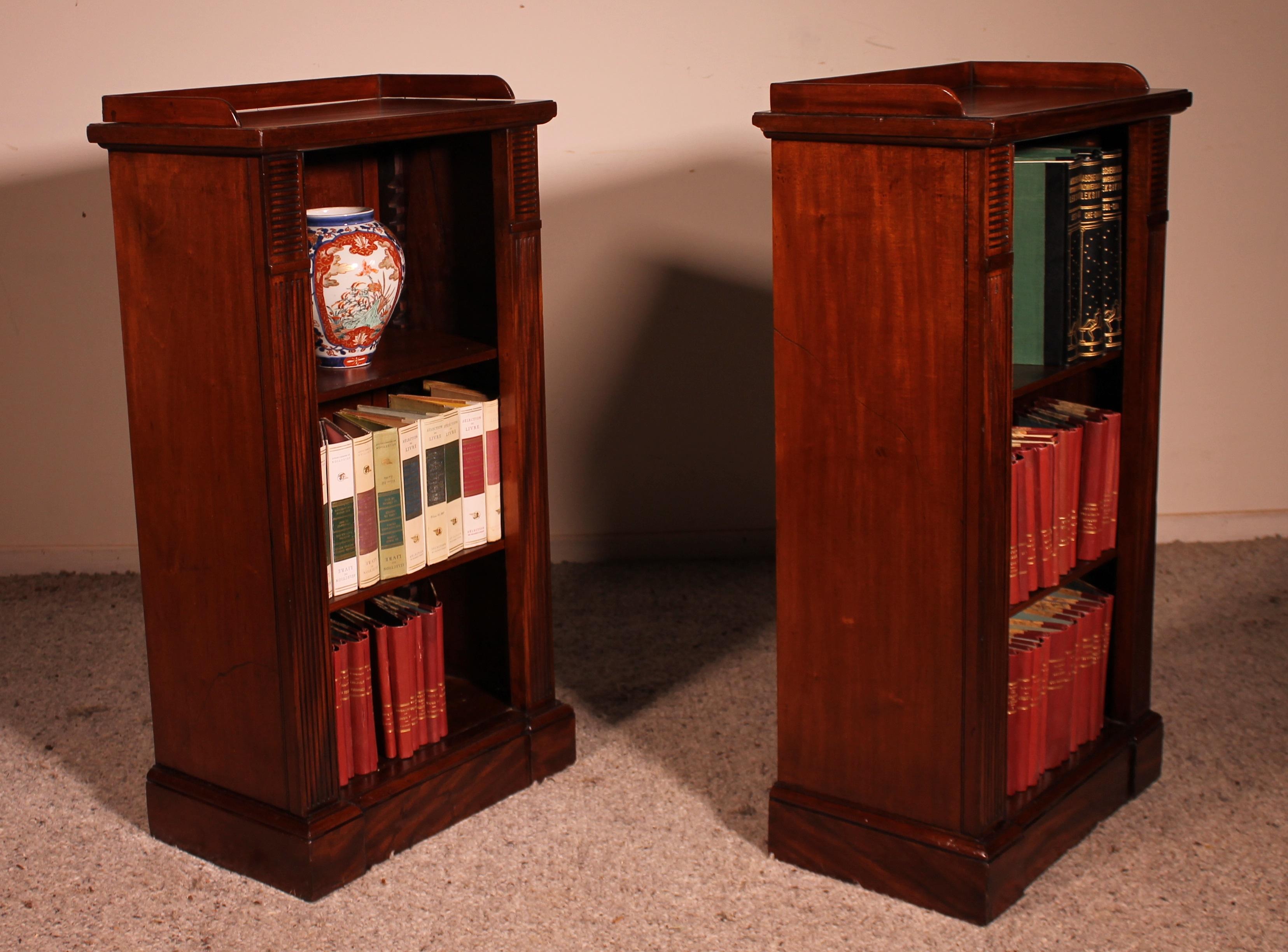 Pair of Open Bookcases from the Beginning of the 19th Century, William IV 4