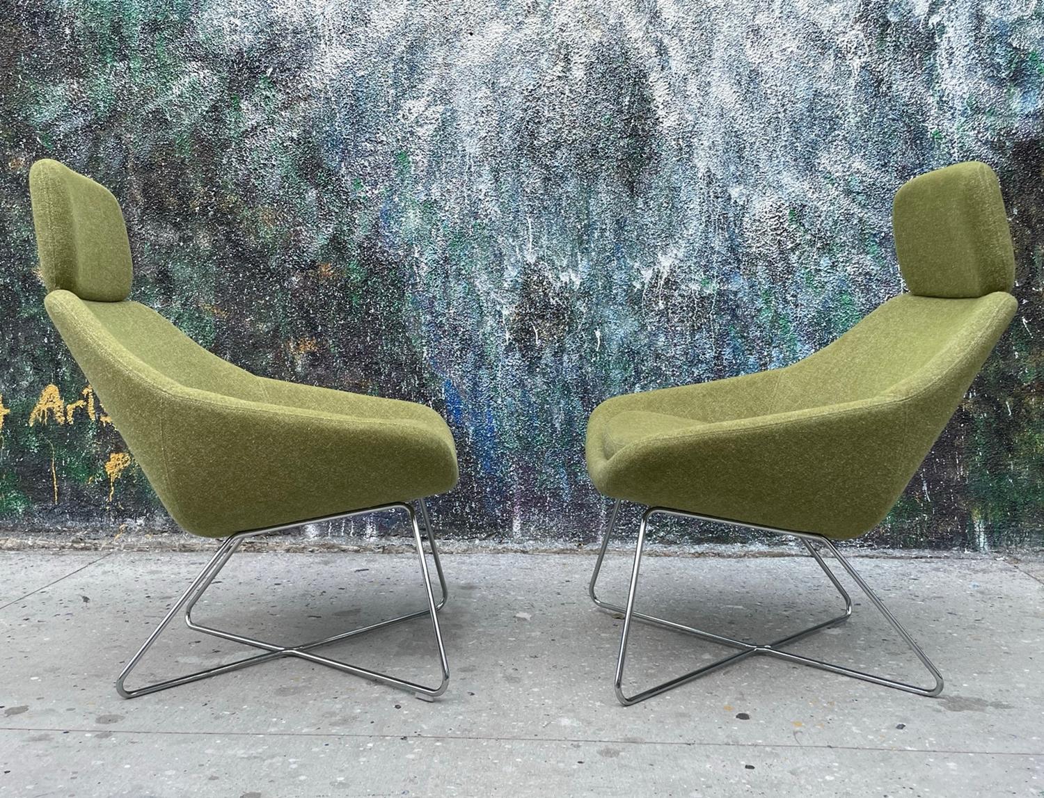 Textile Pair of Open Lounge Chairs by Pearson Lloyd for Allermuir