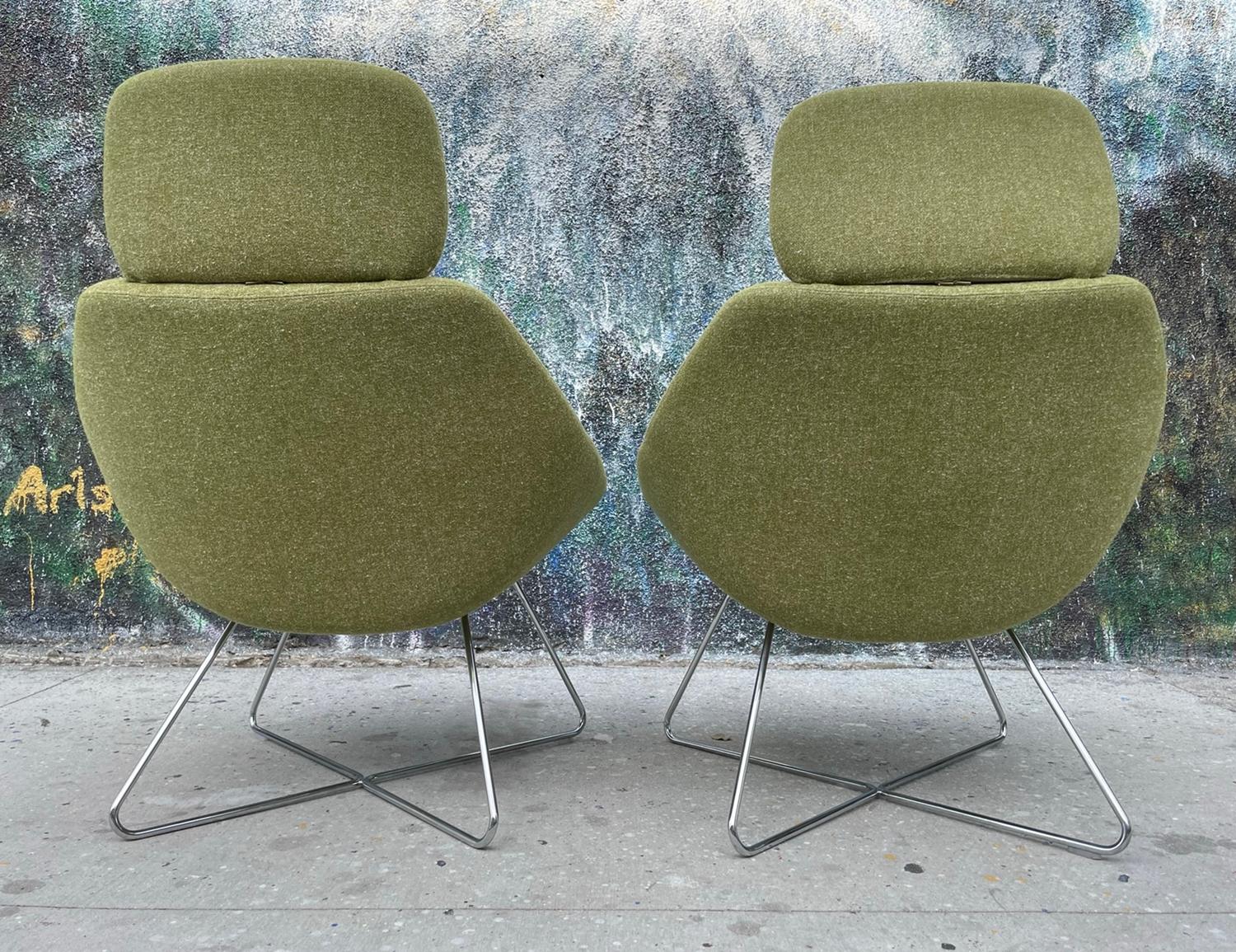 Modern Pair of Open Lounge Chairs by Pearson Lloyd for Allermuir
