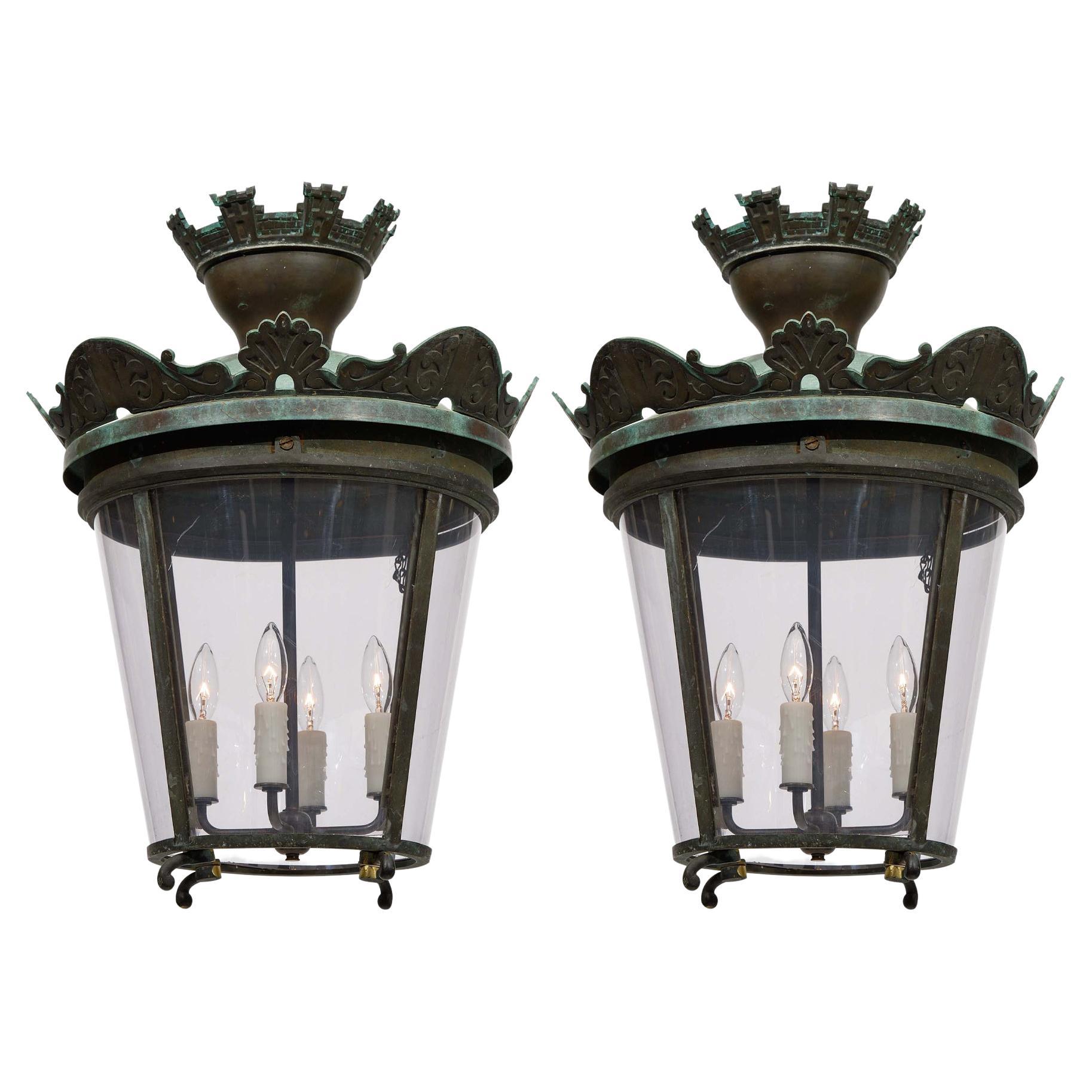 Pair of "Opera Garnier" Antique French Lanterns 