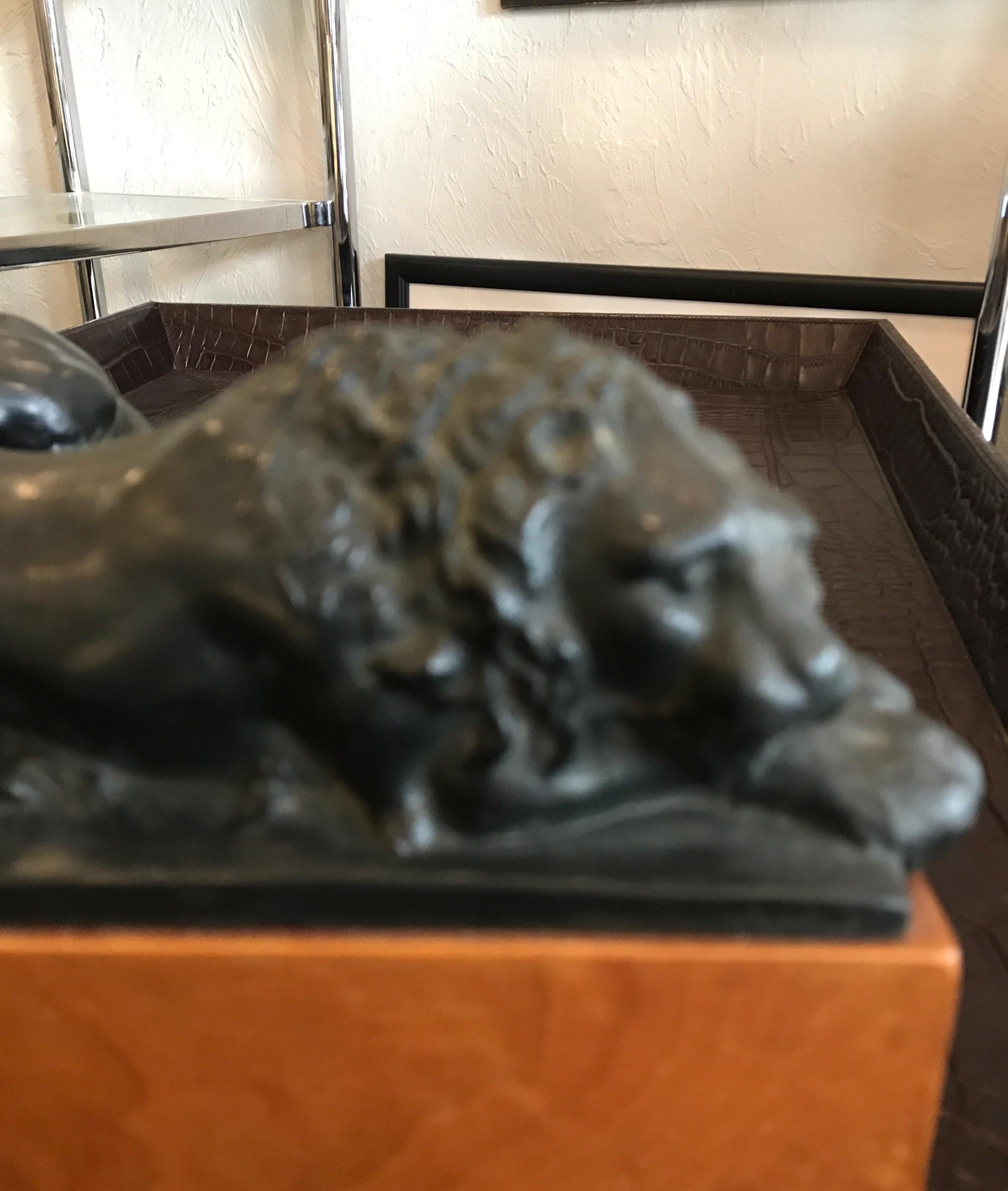 Pair of Opposing Lion Bookends 3