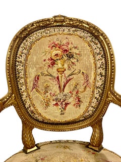 Pair of Opulent Giltwood Fauteuils 19th Century