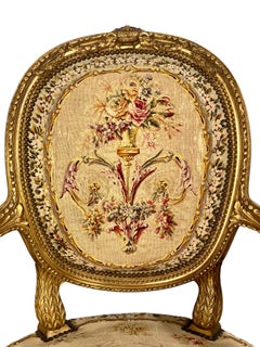 Pair of Opulent Giltwood Fauteuils 19th Century