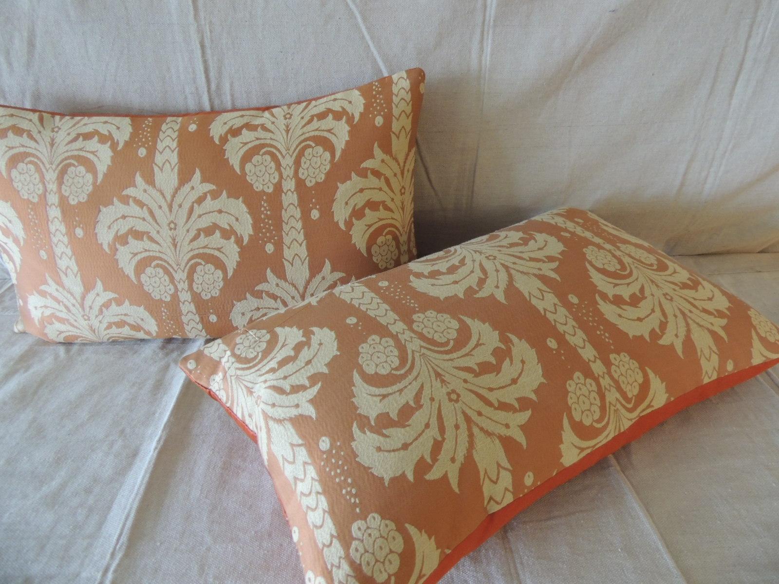 orange throw pillows