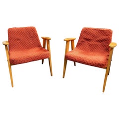 Pair of Orange Armchairs