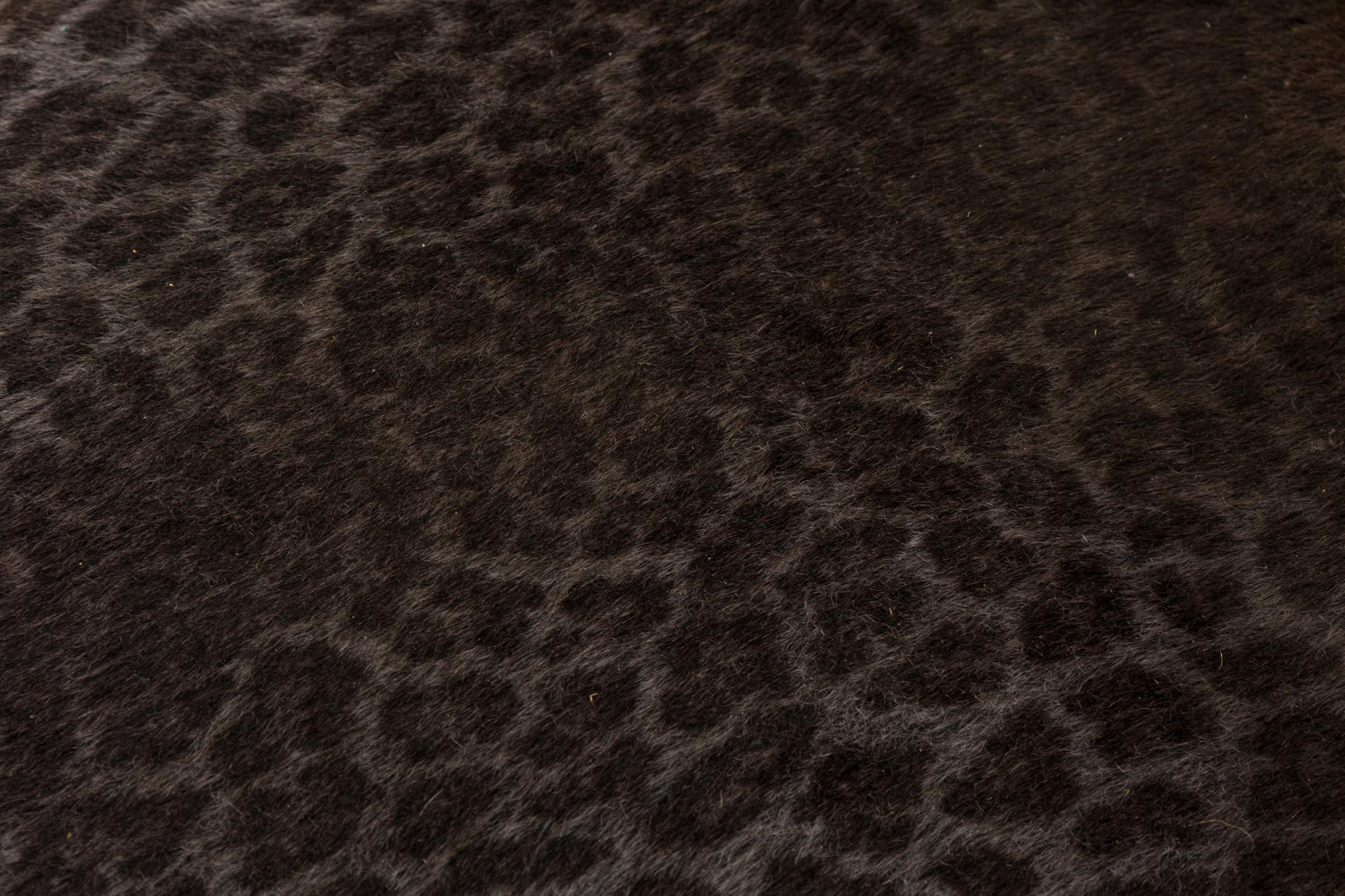Fabric Pair of Orange Lacquer Black Leopard Print Upholstery Spoon Back Side Chairs