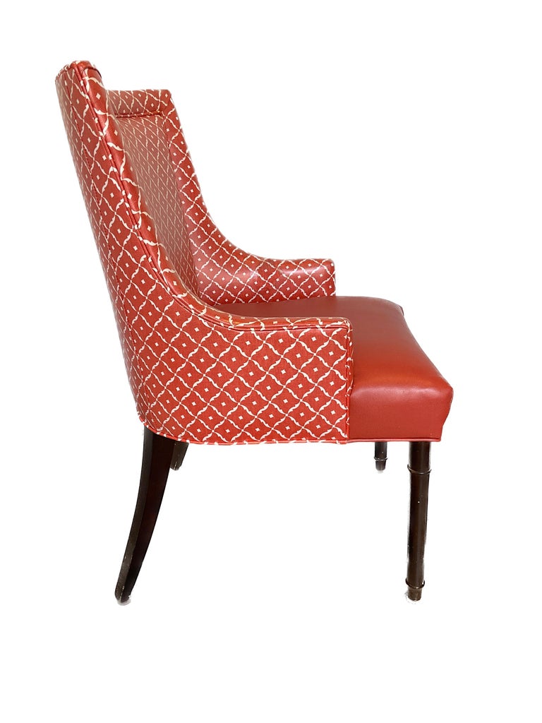 Pair of Orange Occasional Chairs For Sale at 1stDibs