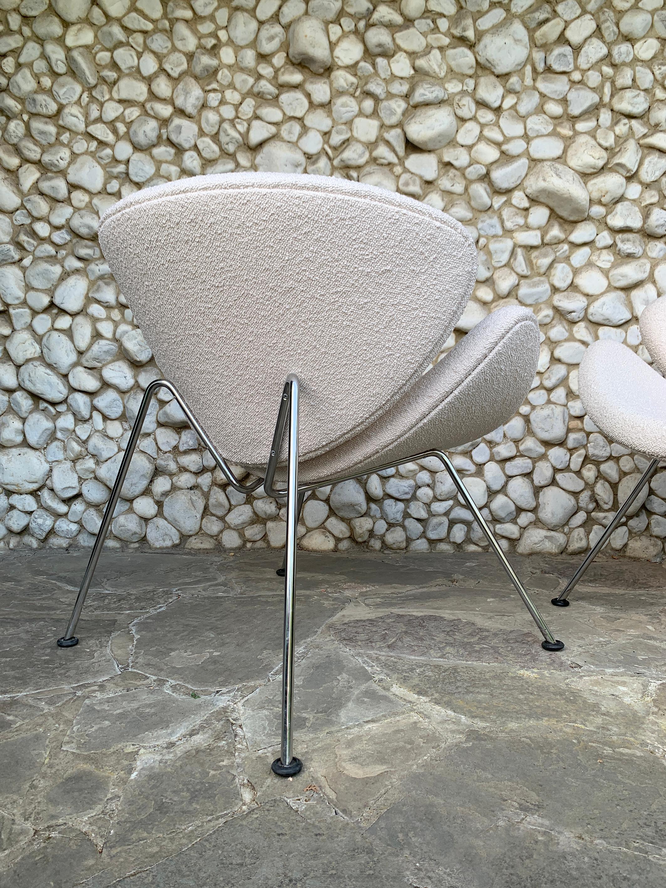Pareja de sillas Orange Slice de Pierre Paulin para Artifort, Nueva tapicería en venta 3