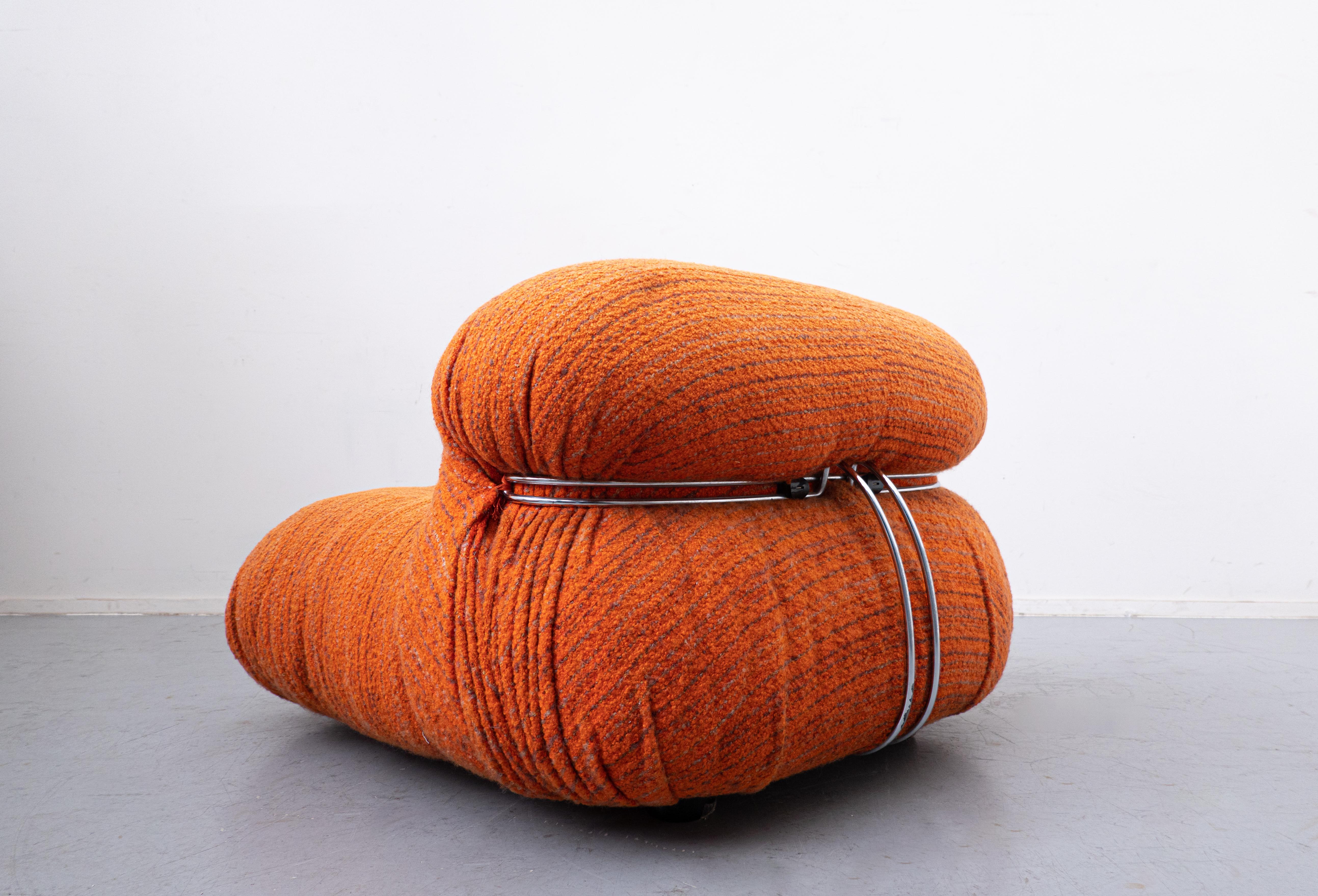 Mid-20th Century Pair of Orange 