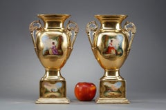 Pair of Oratory Vases in Paris Porcelain
