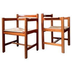 Pair of Oregon Pine 'Asserbo' Arm Chairs by Børge Mogensen
