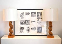 Pair of Organic Form Table Lamps