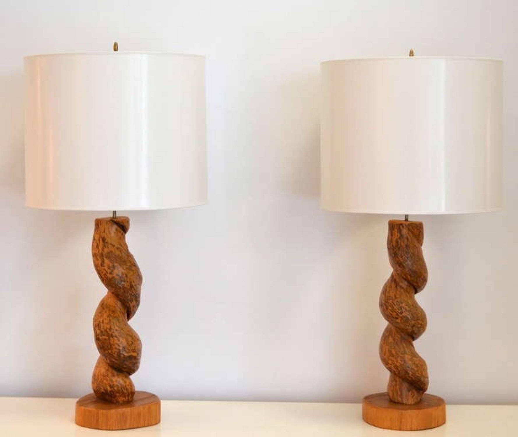 Pair of Organic Form Table Lamps For Sale 2